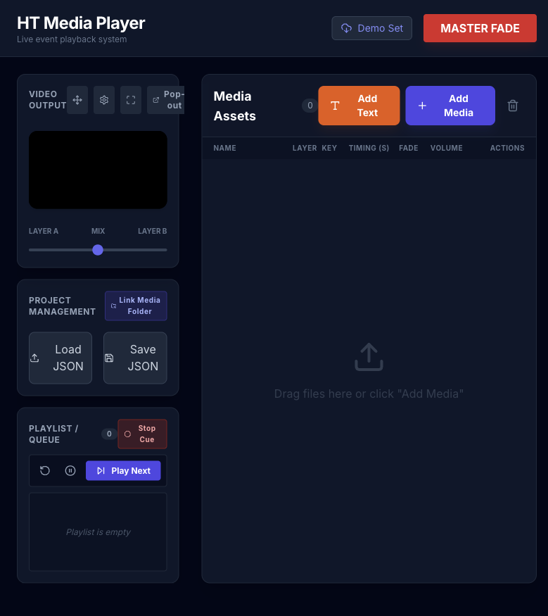 HT Player fullscreen screenshot
